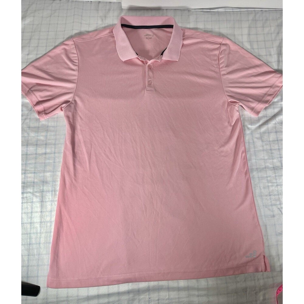BCG Men's XL Pink Short Sleeve Polo Shirt Performance Golf Athletic Casual Mesh